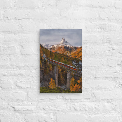 The Matterhorn's Watchful Eye over Gornergrat - Canvas Print