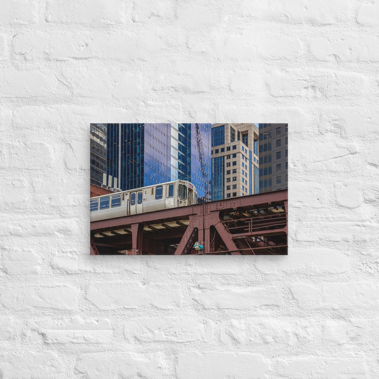 Pink Line on Lake Street's Iconic Chicago "L" - Canvas Print