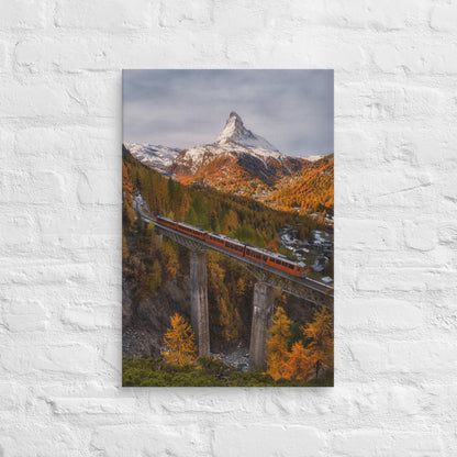 The Matterhorn's Watchful Eye over Gornergrat - Canvas Print