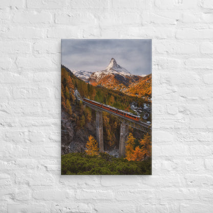 The Matterhorn's Watchful Eye over Gornergrat - Canvas Print