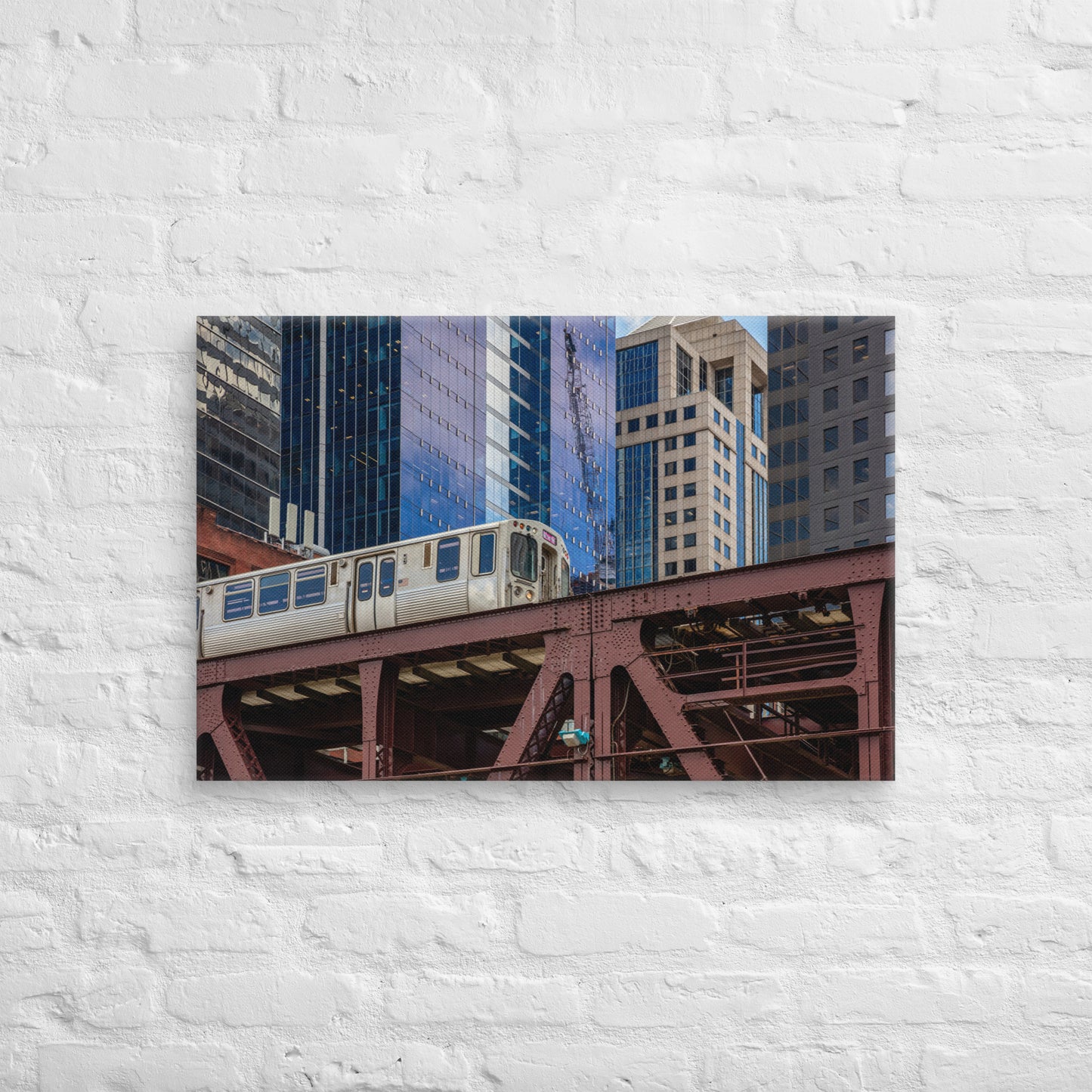 Pink Line on Lake Street's Iconic Chicago "L" - Canvas Print