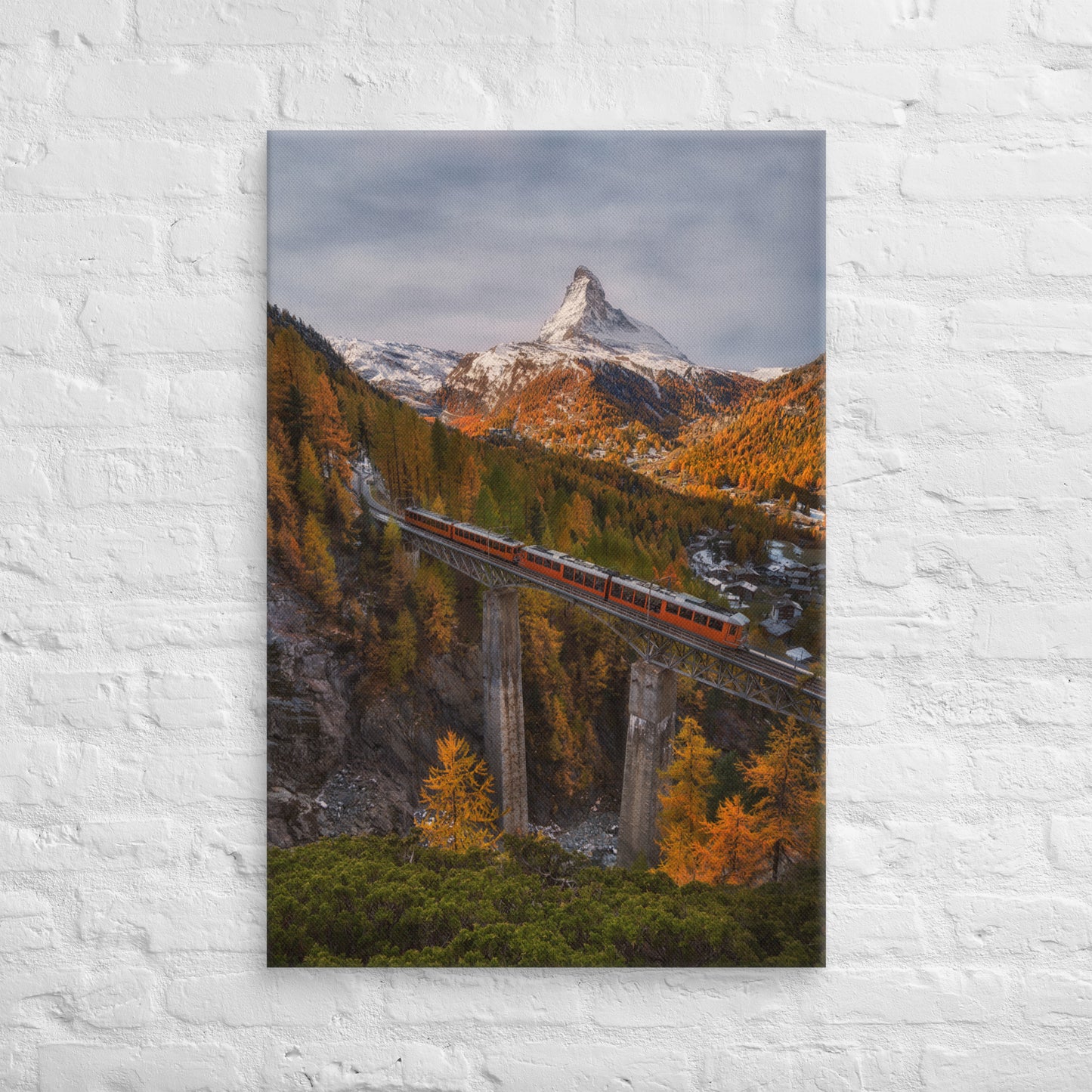 The Matterhorn's Watchful Eye over Gornergrat - Canvas Print