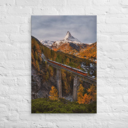 The Matterhorn's Watchful Eye over Gornergrat - Canvas Print