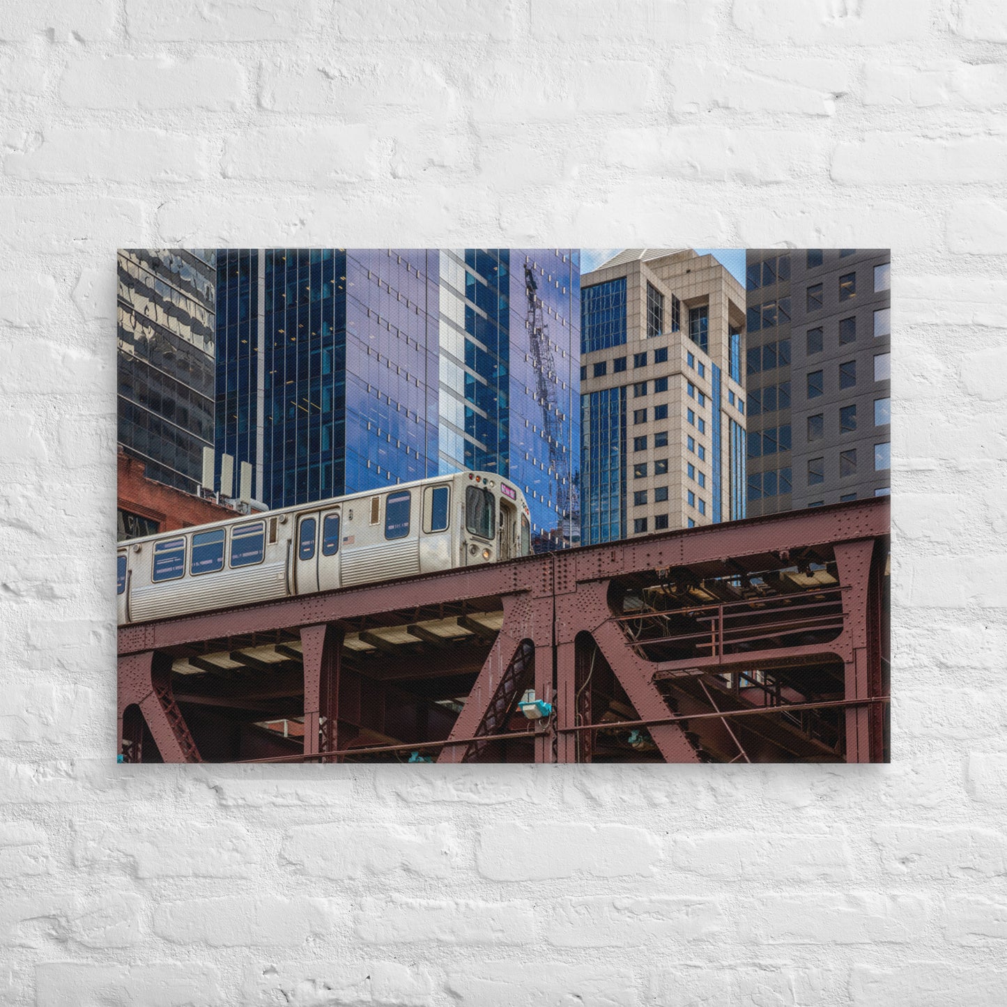 Pink Line on Lake Street's Iconic Chicago "L" - Canvas Print