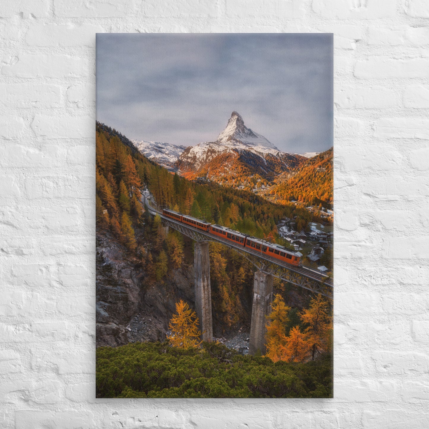 The Matterhorn's Watchful Eye over Gornergrat - Canvas Print