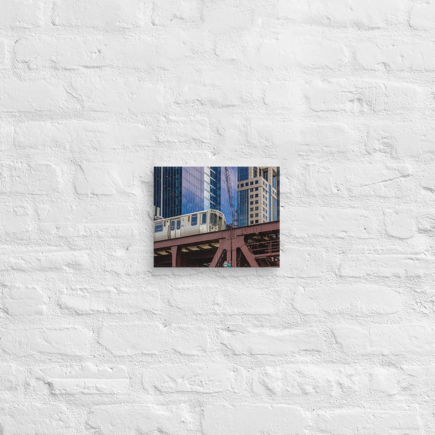 Pink Line on Lake Street's Iconic Chicago "L" - Canvas Print