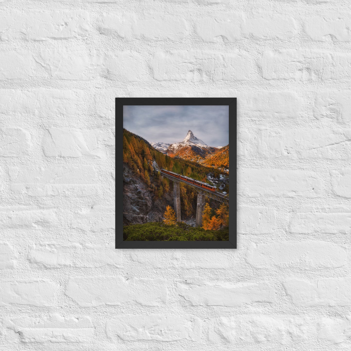 The Matterhorn's Watchful Eye over Gornergrat - Framed Print