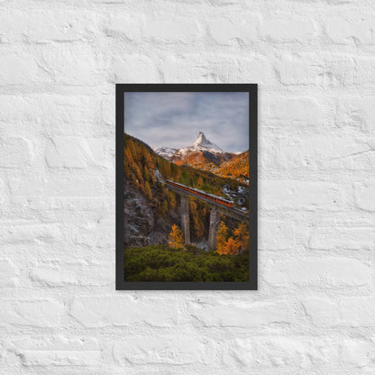 The Matterhorn's Watchful Eye over Gornergrat - Framed Print