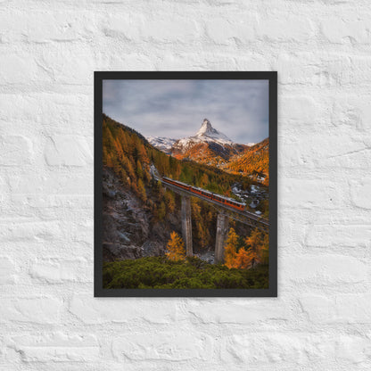 The Matterhorn's Watchful Eye over Gornergrat - Framed Print