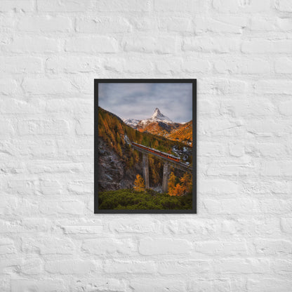 The Matterhorn's Watchful Eye over Gornergrat - Framed Print