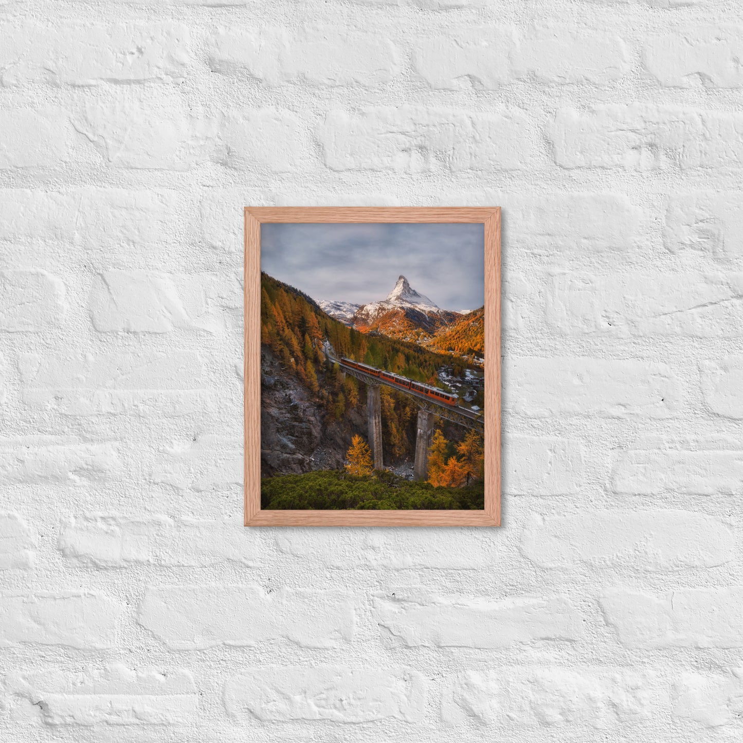 The Matterhorn's Watchful Eye over Gornergrat - Framed Print