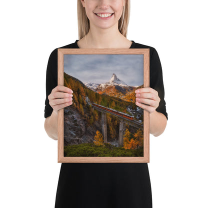 The Matterhorn's Watchful Eye over Gornergrat - Framed Print