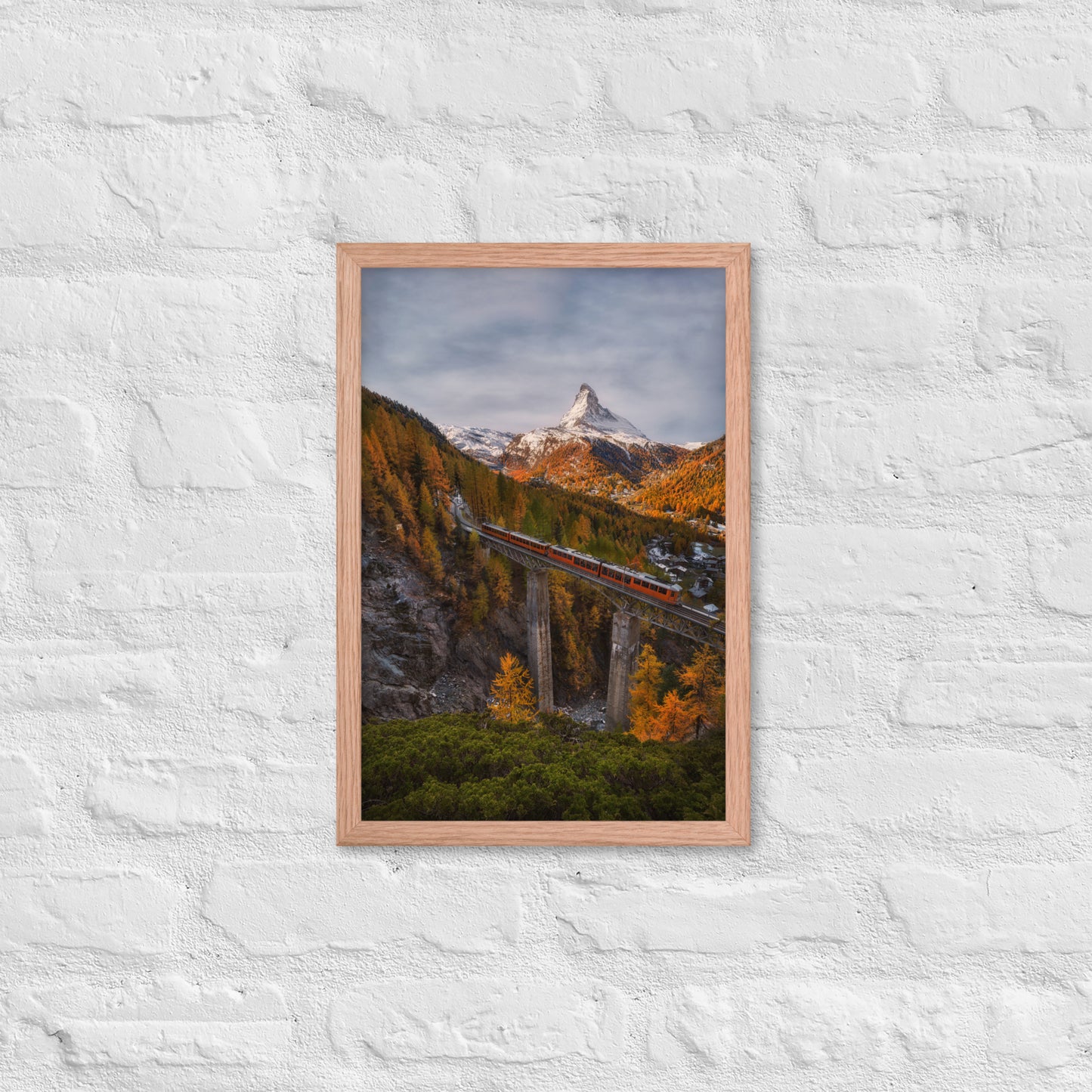 The Matterhorn's Watchful Eye over Gornergrat - Framed Print