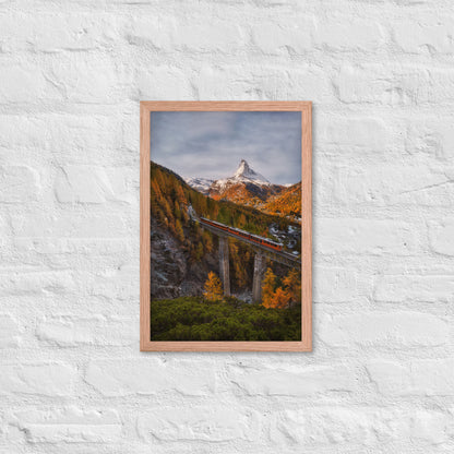 The Matterhorn's Watchful Eye over Gornergrat - Framed Print