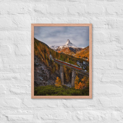 The Matterhorn's Watchful Eye over Gornergrat - Framed Print