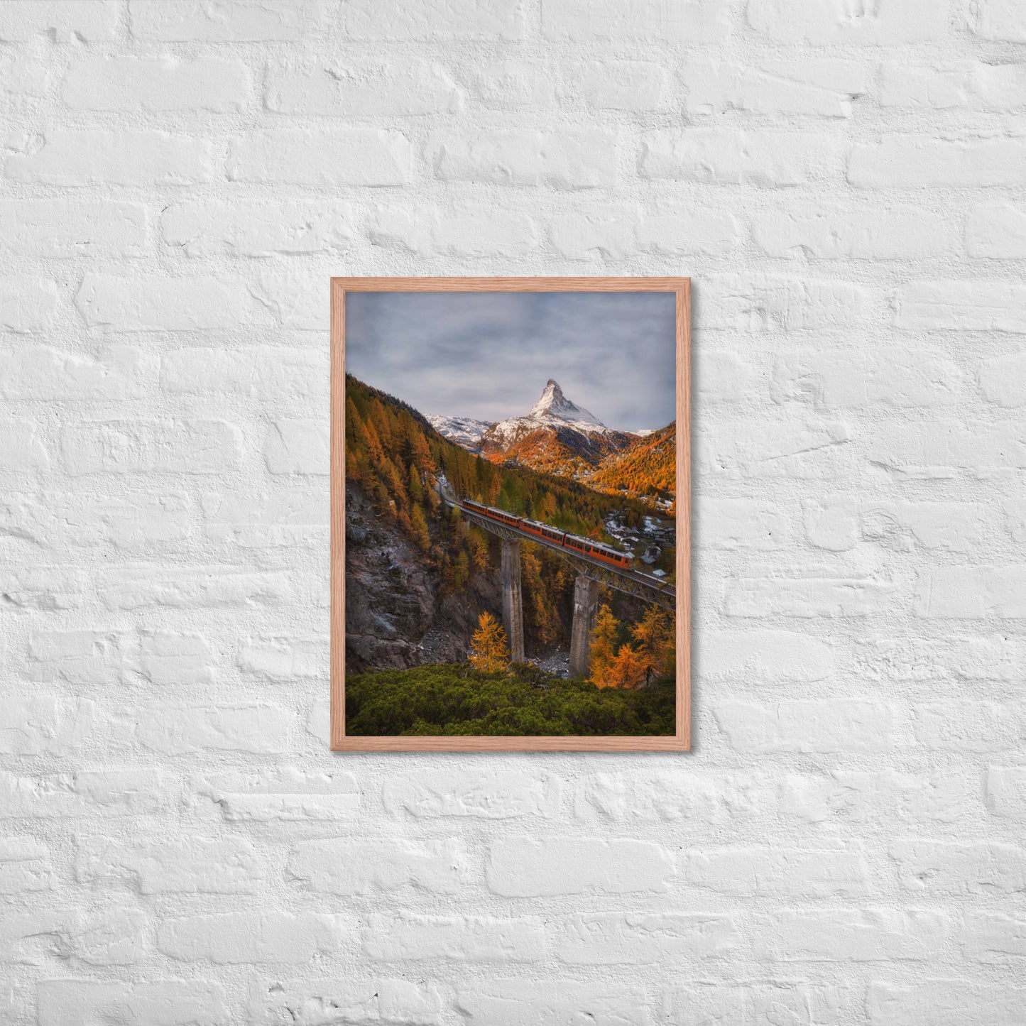 The Matterhorn's Watchful Eye over Gornergrat - Framed Print