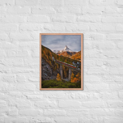 The Matterhorn's Watchful Eye over Gornergrat - Framed Print