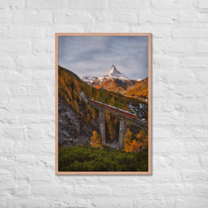 The Matterhorn's Watchful Eye over Gornergrat - Framed Print