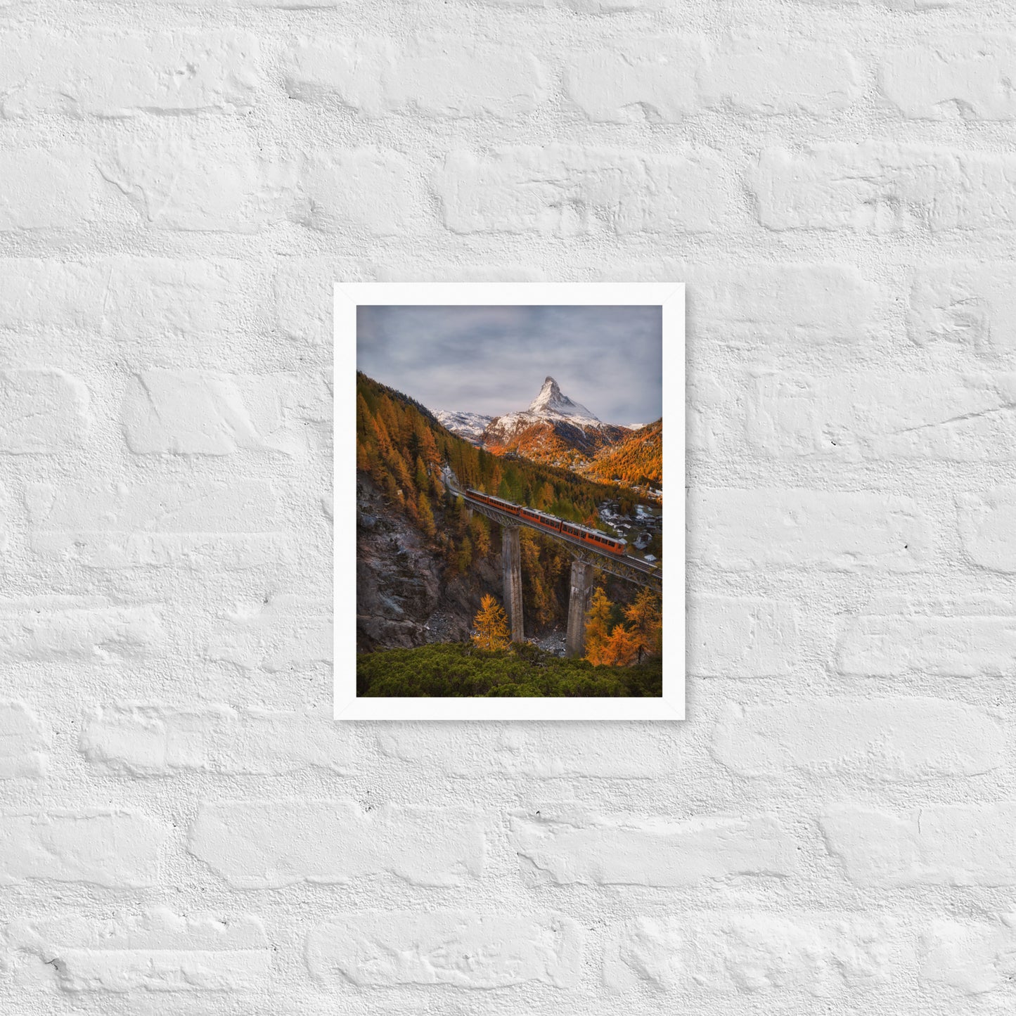 The Matterhorn's Watchful Eye over Gornergrat - Framed Print