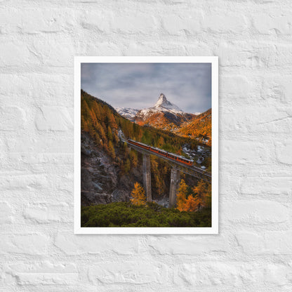 The Matterhorn's Watchful Eye over Gornergrat - Framed Print