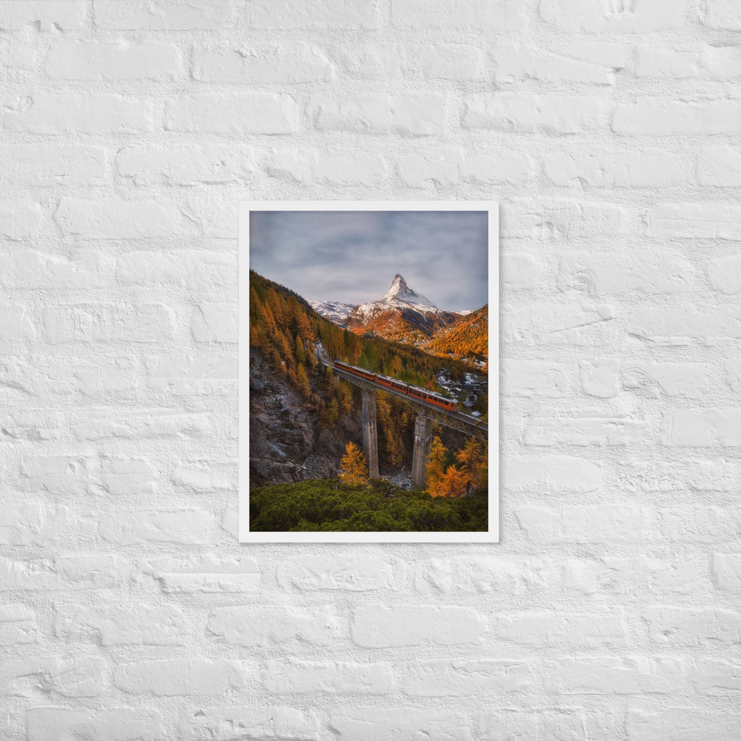 The Matterhorn's Watchful Eye over Gornergrat - Framed Print