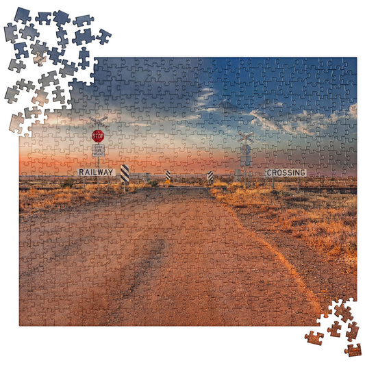 A Lonely Railway Crossing in The Outback - Puzzle