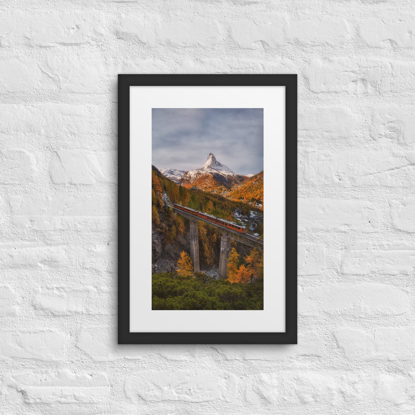 The Matterhorn's Watchful Eye over Gornergrat - Framed Print