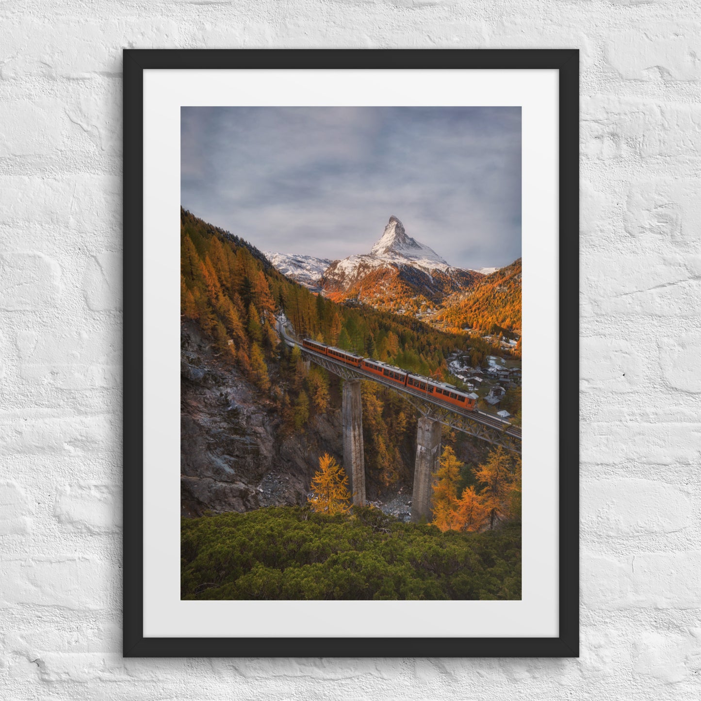 The Matterhorn's Watchful Eye over Gornergrat - Framed Print