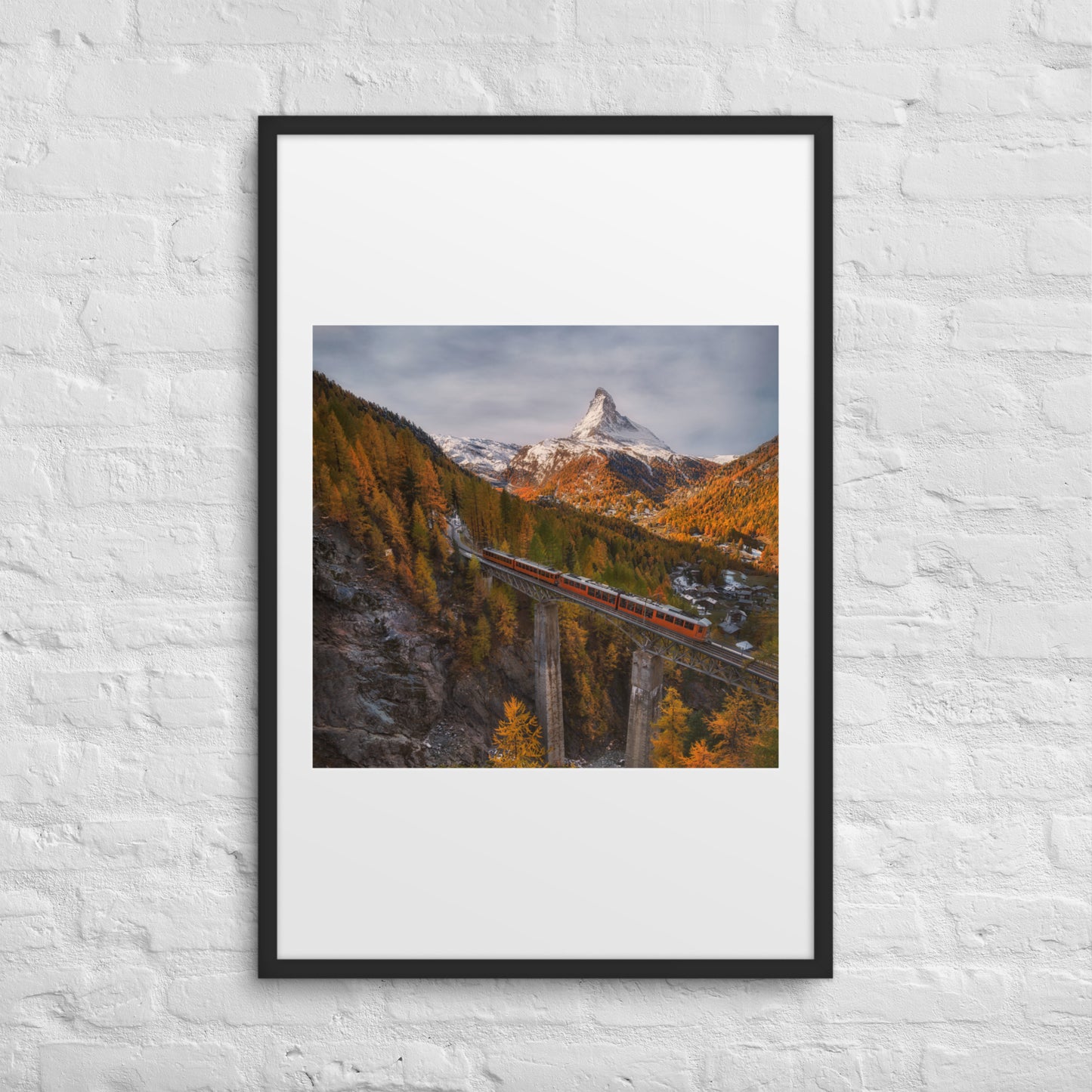 The Matterhorn's Watchful Eye over Gornergrat - Framed Print