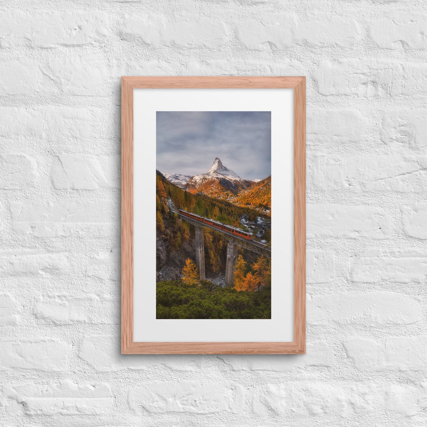 The Matterhorn's Watchful Eye over Gornergrat - Framed Print