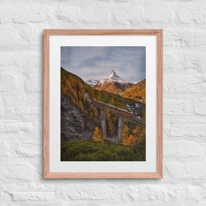 The Matterhorn's Watchful Eye over Gornergrat - Framed Print