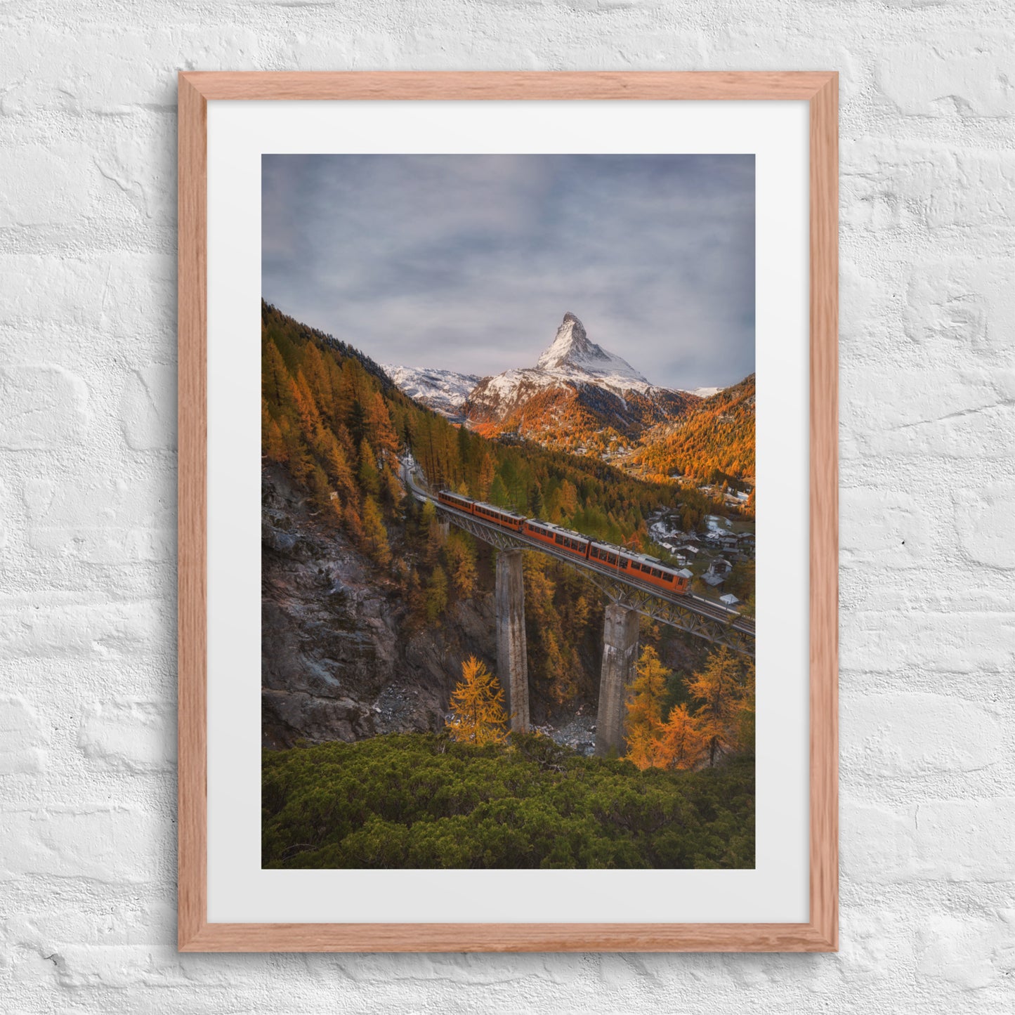 The Matterhorn's Watchful Eye over Gornergrat - Framed Print