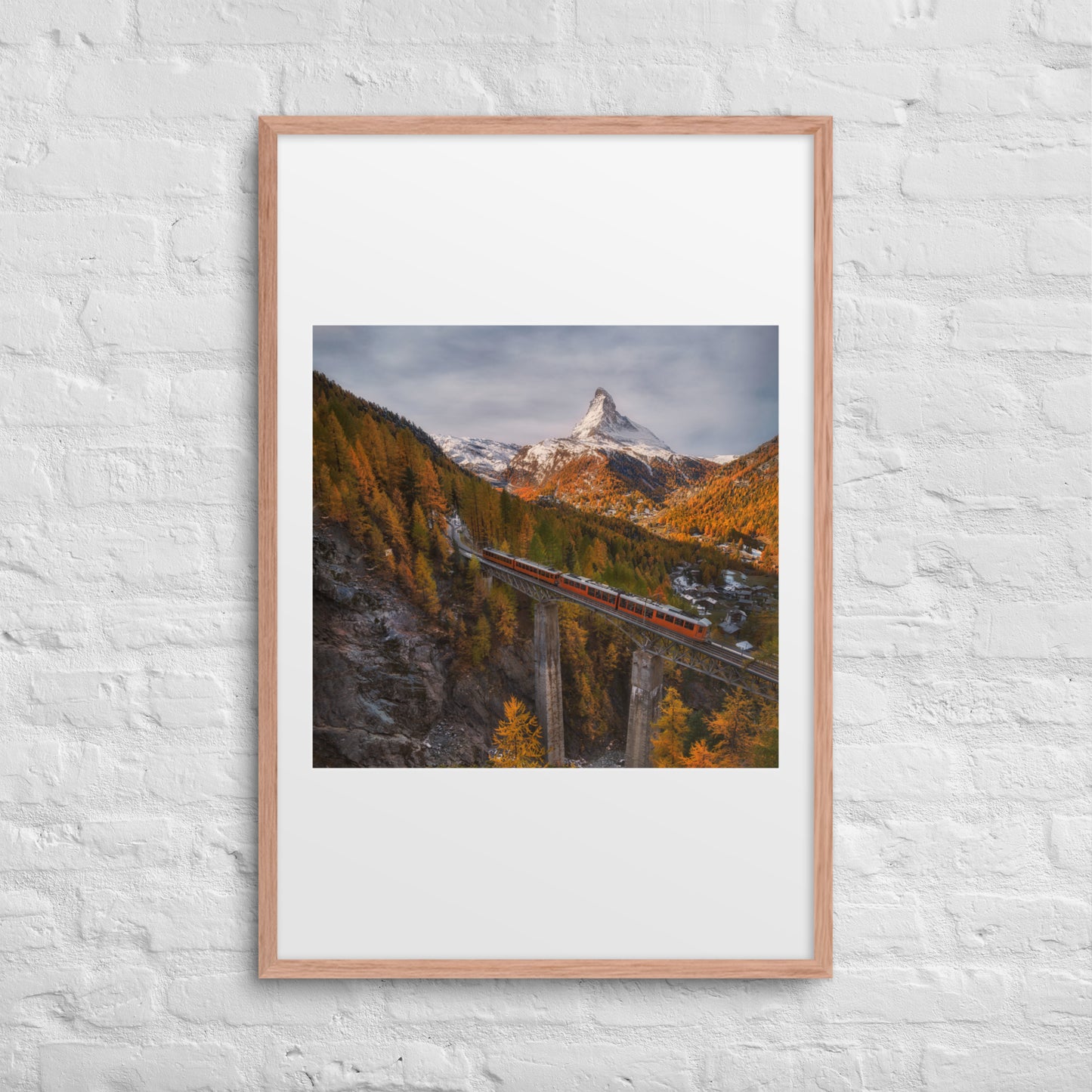 The Matterhorn's Watchful Eye over Gornergrat - Framed Print