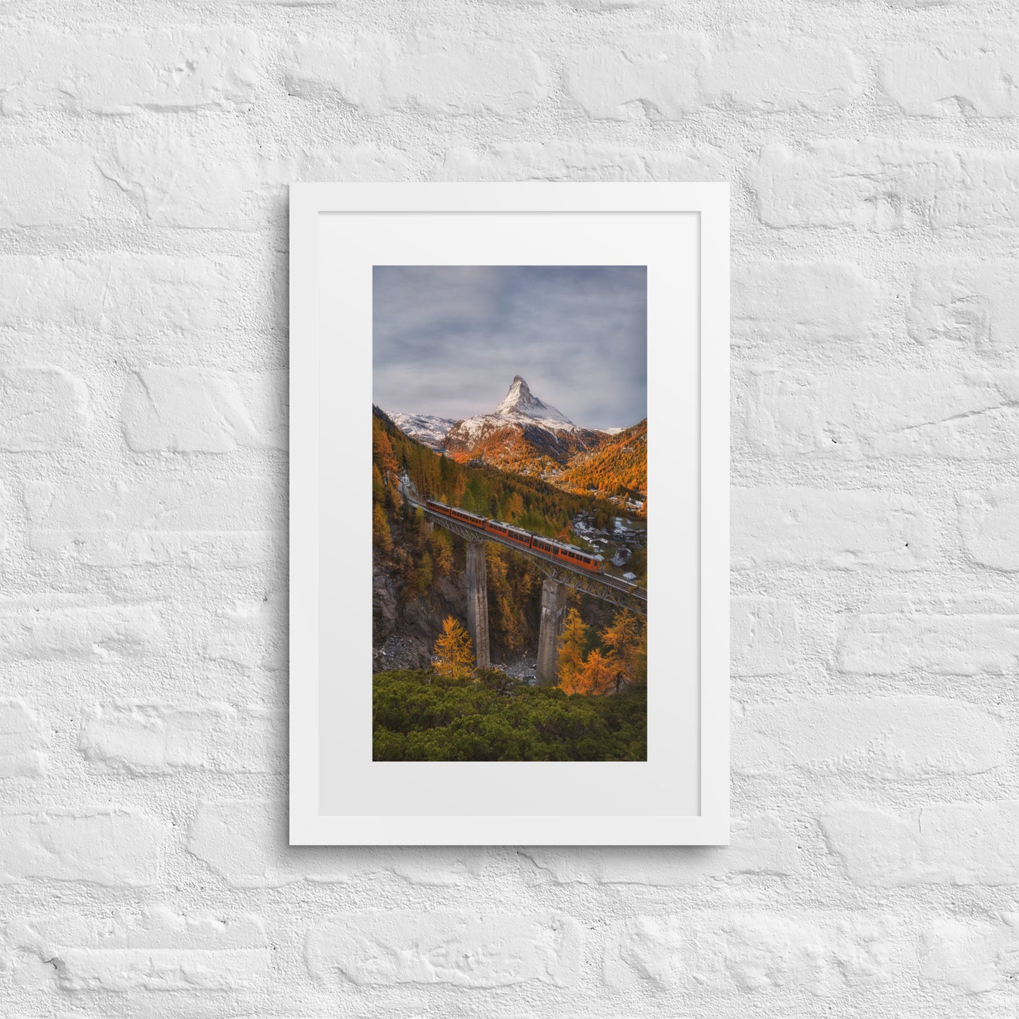 The Matterhorn's Watchful Eye over Gornergrat - Framed Print