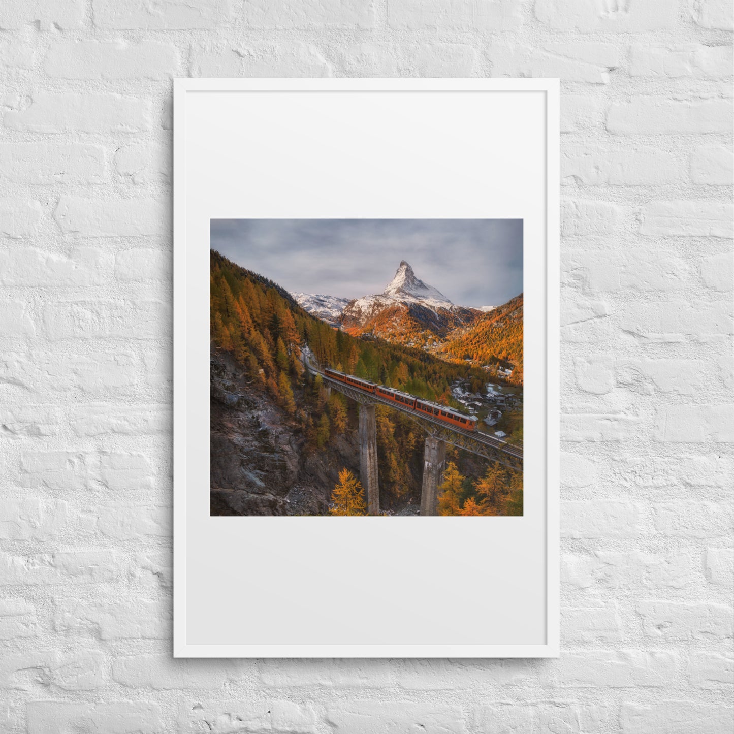 The Matterhorn's Watchful Eye over Gornergrat - Framed Print